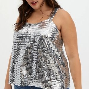 🌟 HOST PICK🌟 Silver sequins midi tank